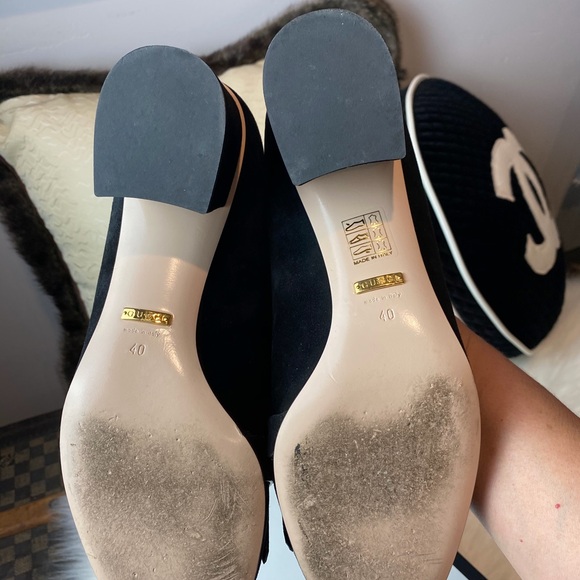 Gucci Marmont Fringe Pumps- Suede block heel - Picture 6 of 8